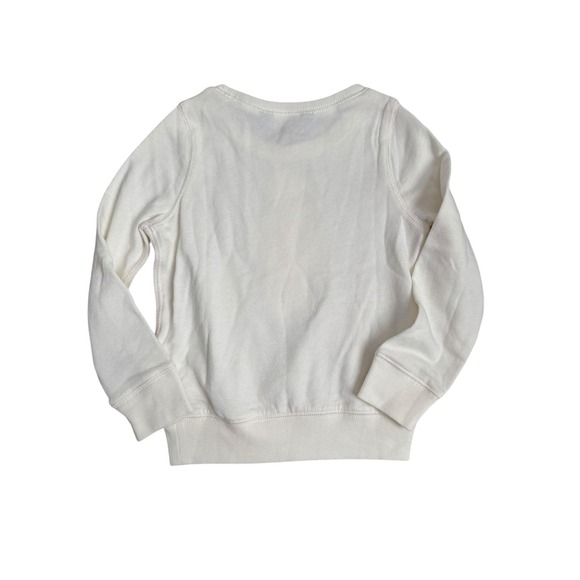 Polo Ralph Lauren Polo Bear French Terry Sweatshirt Cream Pullover Girls Size 5 - Picture 2 of 4